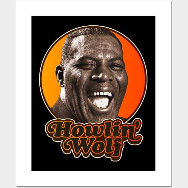 Retro Howlin' Wolf Tribute Wall Art by darklordpug